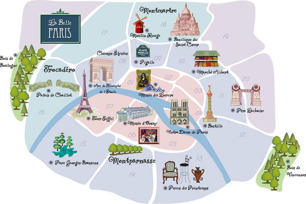 Paris-Arrondissement-Map