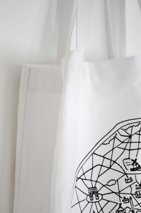 Robert Clergerie Paris - Superbe Tote Bag / Sac Cabas En Toile Blanche NEUF