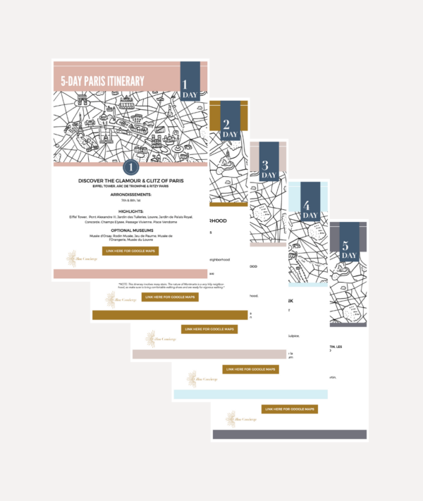 5-Day Foolproof Paris Itinerary PDF (Digital Download)